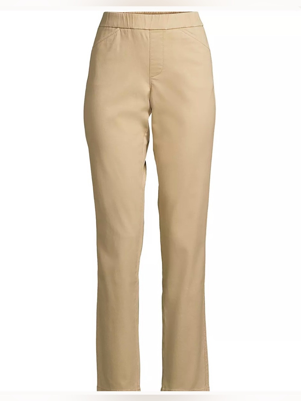 Lands’ End Women's Tall Mid Rise Pull On Chino Ankle Pants